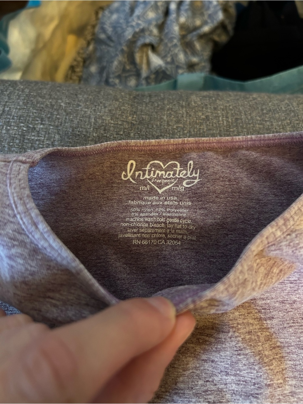 Intimately By Free People Lavender Heather Cropped Tank - Picture 2 of 2